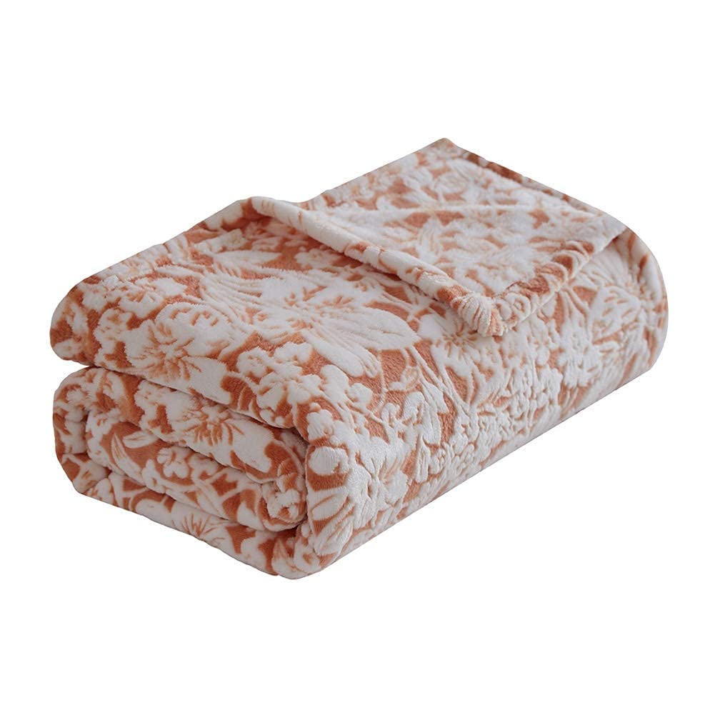 Flannel Fleece Throw Blanket - Flower Print