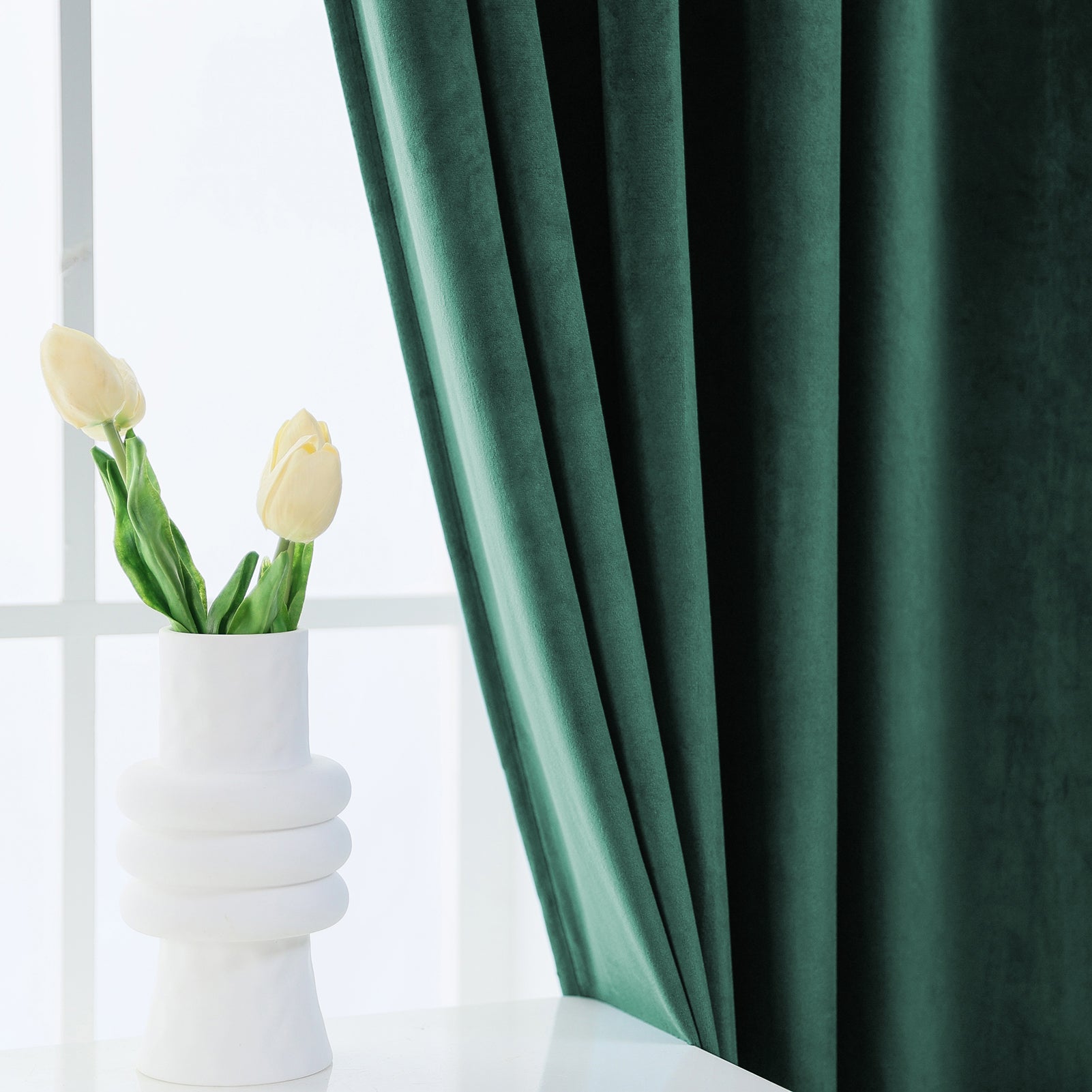Grommet Velvet Curtains 52