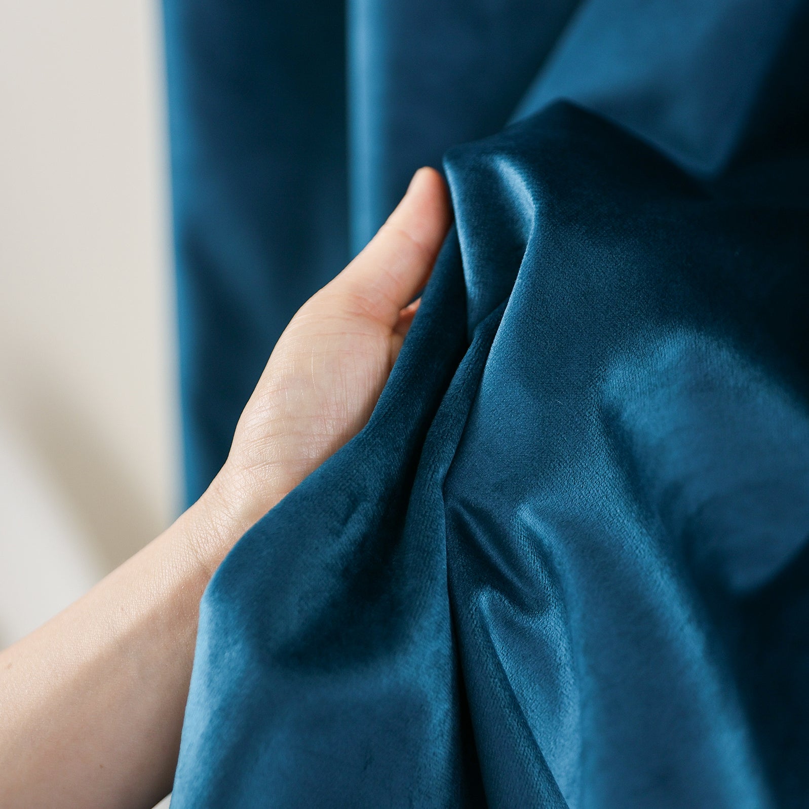 Rod Pocket Velvet Curtains 52" W x 95" L, Teal