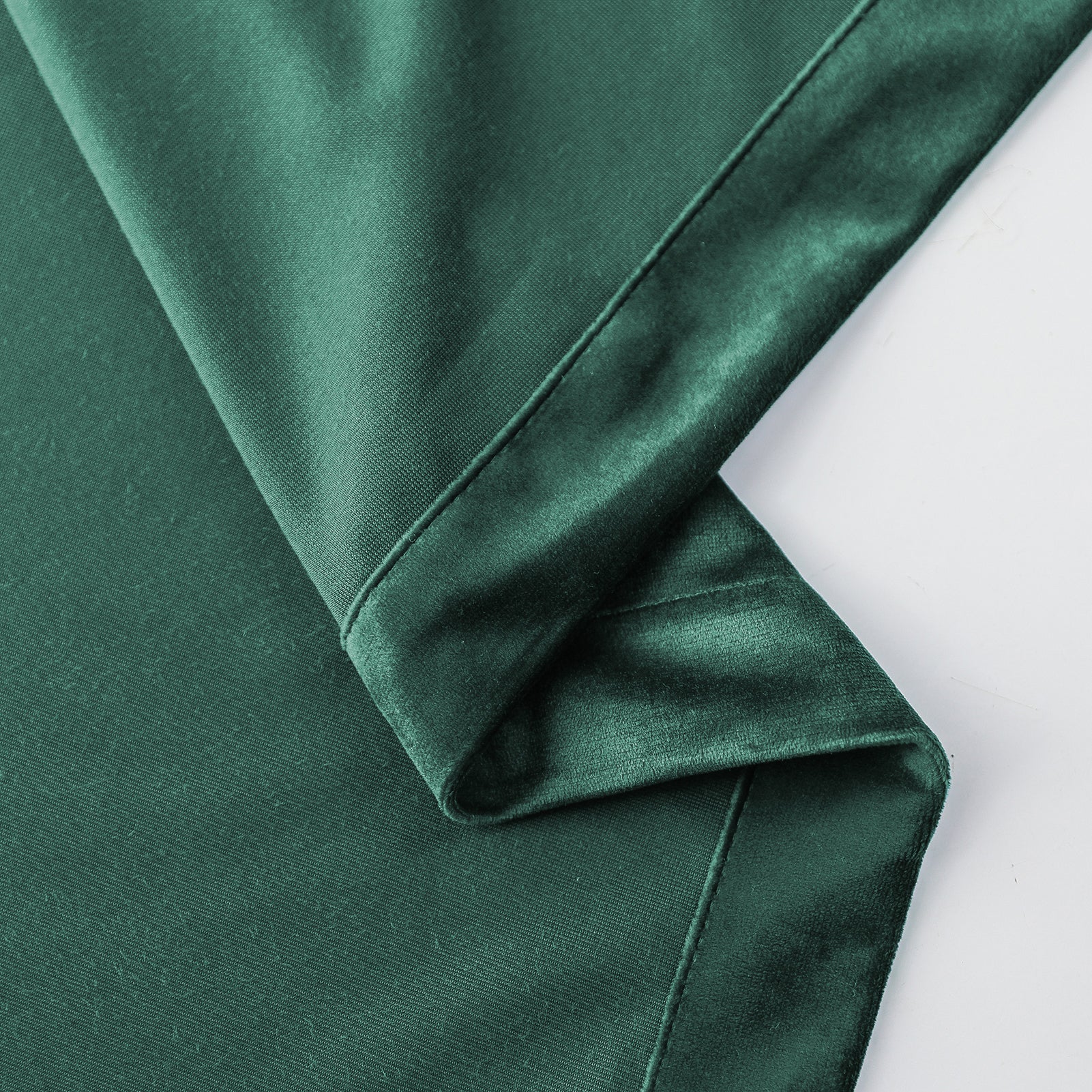 Rod Pocket Velvet Curtains 52" W x 84" L, Dark Green
