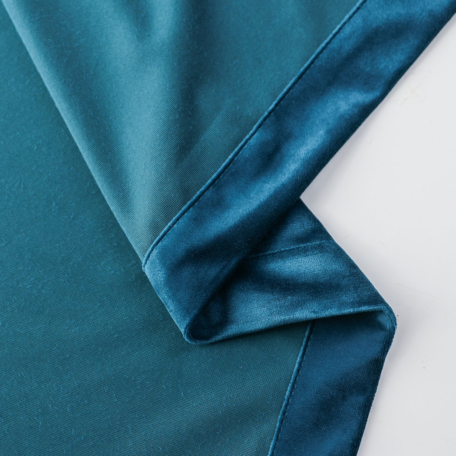 Rod Pocket Velvet Curtains 52" W x 95" L, Teal