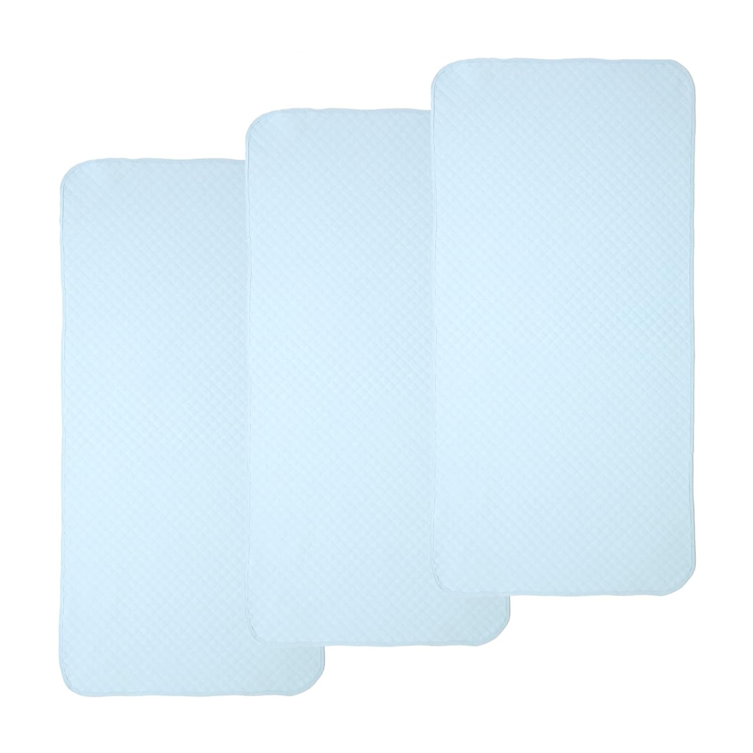Portable Waterproof Baby Changing Pad Liner 27x13in (Blue, 3 Count)