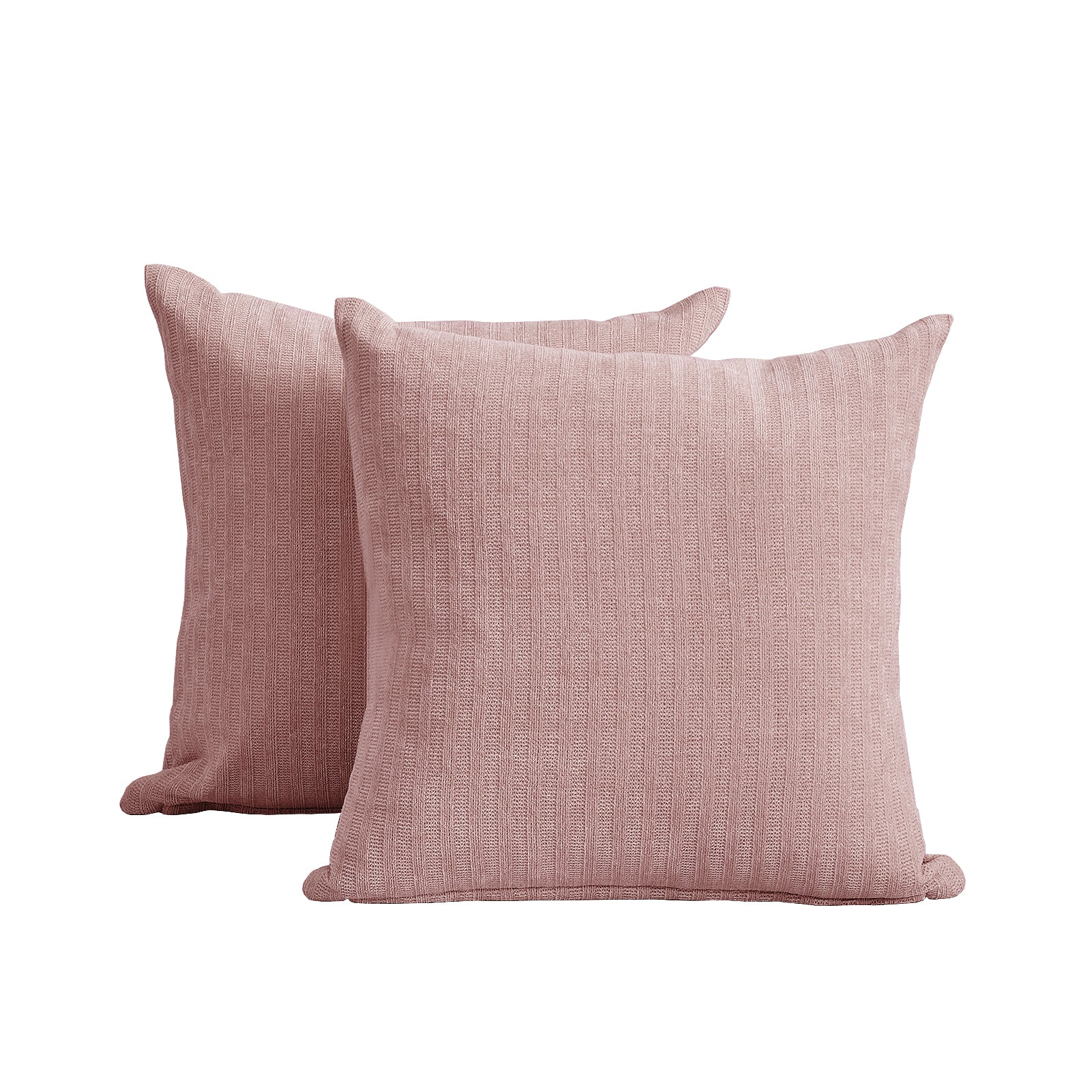 Chenille Pillow Case Covers 20x 20 Inch (Pink, 2 Pack)